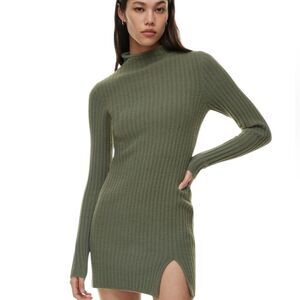 Wilfred free Sage Green Long Sleeve Dress medium